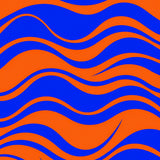 Flowing Wave Contemporary Abstract Undulating Modern Floor Art(Orange)