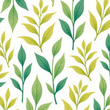 Botanical Leaf Fronds Nursery Safe Floor Art (Green)