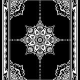 Starlit Medallion in Ornate Fantasy Design(Black)