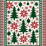 Nordic Yuletide with Festive Ornamental Accents(Red)