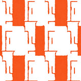 Rustic Checkered Design with Vibrant Orange Stripes and Bright Contrast(Orange)