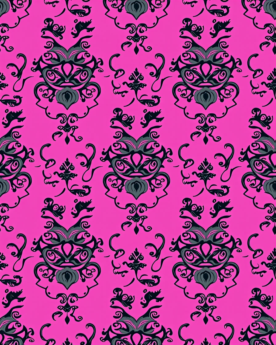 Vintage Damask Sophisticated Enchanting Magnificent (Pink) - ODIKA