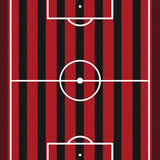 Soccer Pitch Goals Lines Center Circle(Red)