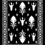 Haunted Mansion Entrance Featuring Eerie Spirit Motifs(Black)