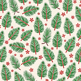 Festive Pine Bough with Holly Berry Motifs Decorative(Green)