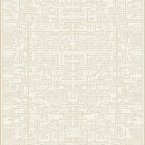 Neutral Beige Contemporary Trellis Motif Durable Floor(Beige)