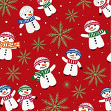 Enchanted Frosty Friends Gathering with Pine Branch Details(Red)