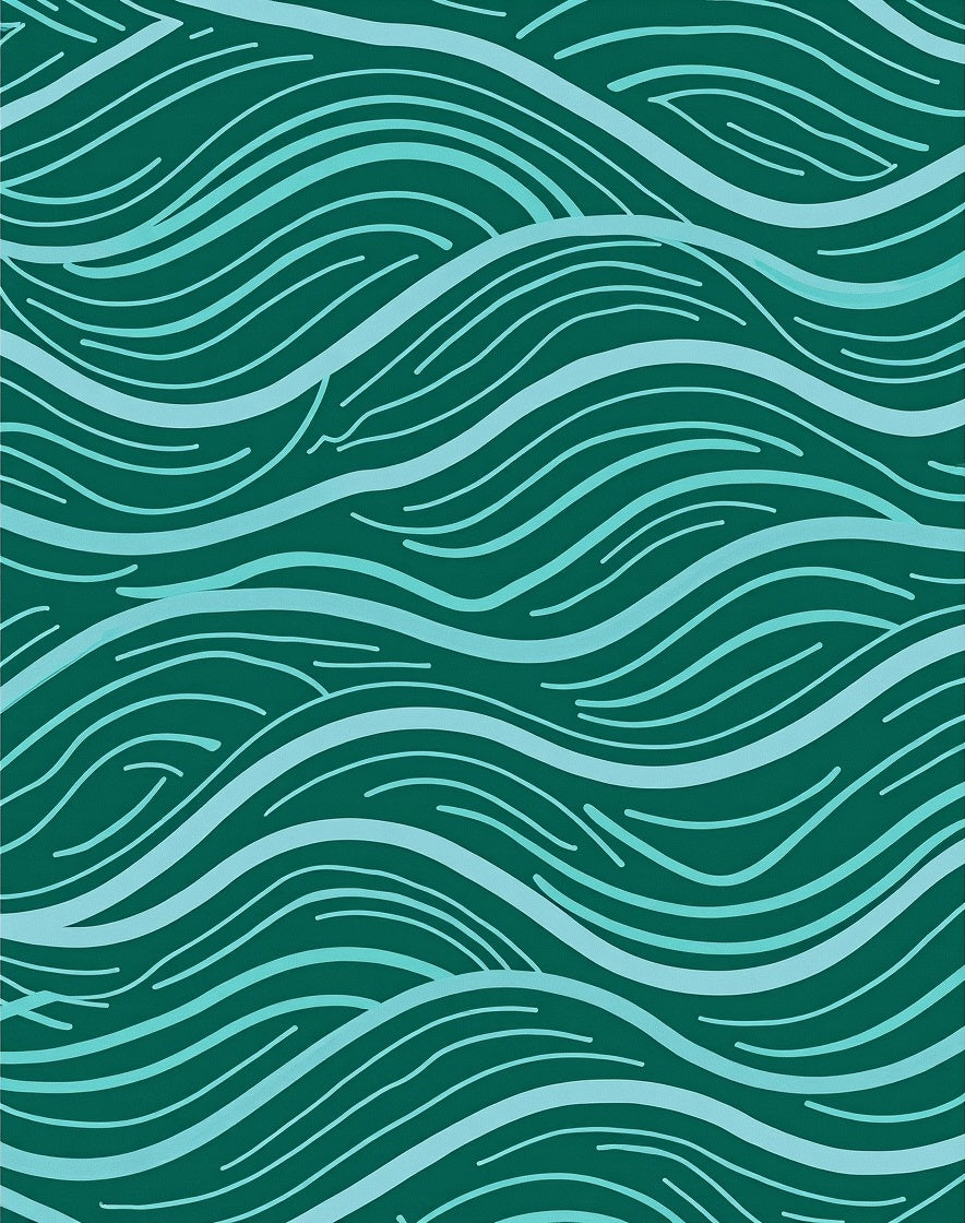 Fluid Wave Motion with Undulating Ocean Current (Green) - ODIKA