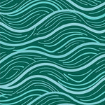 Fluid Wave Motion with Undulating Ocean Current (Green) - ODIKA