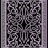 Artisanal Weathered Swirl Trellis Border Pathway(Black)