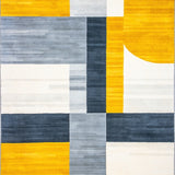 Artistic Gray and Sunshine Yellow Color Design(Yellow)