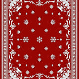 Winter Wonderland Ornamental Design Decorative Floor Covering(Red)