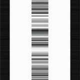 Sleek Striped Weave With Alternating Black And White Bands(Black)