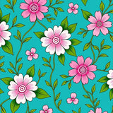 Blossoming Garden Entrance Welcome Floral Decorative Doorway (Turquoise) - ODIKA