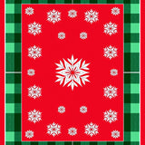 Yuletide Sparkling Flake Decorative Circular Floor Covering(Red)