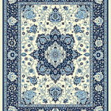 Boho Oval Floral Rhapsody(White)