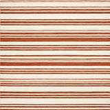 Durable Farmhouse Style with Bold Terracotta and Beige Linear(Brown)