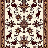 Reindeer Damask with Nordic(Beige)