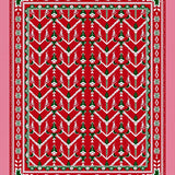 Scandinavian Fir Tree Interlocking Chevron Holiday Design(Red)