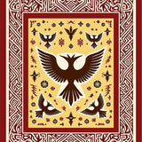 Native Thunderbird with Sacred Symbol Artwork(Brown)