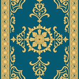 Traditional Damask Medallion Ornate Surface Treatment(Blue)