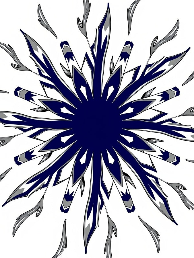 Abstract Burst Radial Design Playroom (Blue) - ODIKA