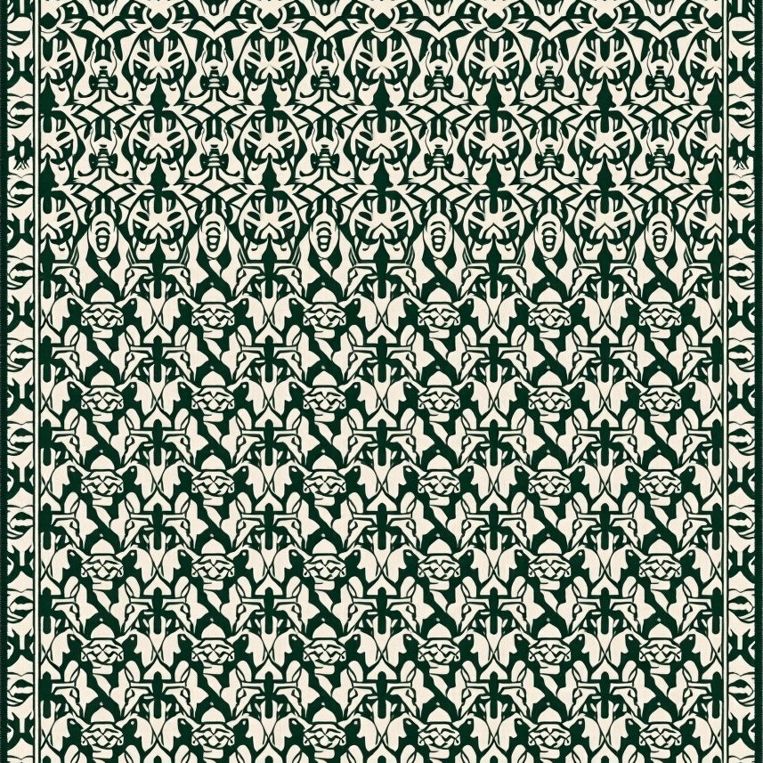 Botanical Leaf Lattice with Garden Trellis Inspiration (Green) - ODIKA