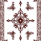 Elegant Damask Heritage Classic Timeless Artisan (Brown)