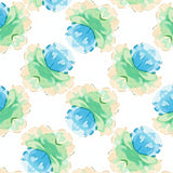 Artisan Abstract Brushstroke Design with Flowing Watercolor(Blue)