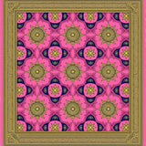 Tile Mosaic with Starburst Kaleidoscope Arrangement(Pink)