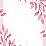 Abstract Watercolor Botanical Print with Flowing Leaf(Pink)