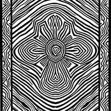 Monochrome Interlocking Lines with Bold Contrast and Modern Abstract Motifs (Black)