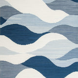 Elegant Area Rug Coastal Breeze Design(Blue)