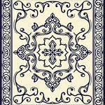 Ornamental with Symmetrical Scrollwork (Beige) - ODIKA