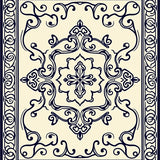 Ornamental with Symmetrical Scrollwork (Beige) - ODIKA