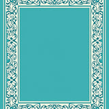 Elegant Bordered Tapestry With Ornamental Framing Design (Blue)