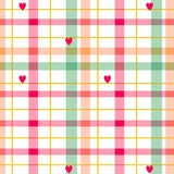 Joyful Gingham Hearts Festive Stripe Configuration(Pink)