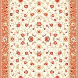 Floral Circle Area Rug(Ivory)