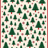 Whimsical Evergreen Forest with Playful Woodland Creatures and Snowfall(Green)