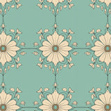 Chateau Botanical Illustration(Teal)