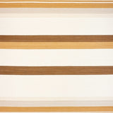 Contemporary Area with Bold Stripe Design in Warm Beige and Cream(Beige)