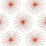 Crystalline Burst Motifs Radiating Sparkle Effects Contemporary Art (White) - ODIKA