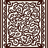 Handwoven Cafe Nouveau with Roasted Bean Border Accents(Brown)