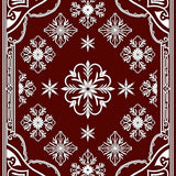 Enchanted Yuletide Path Showcasing Elegant Snowflake Arrangement(Brown)