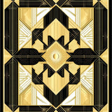 Art Deco Elegance Gold and Black Geometric(Gold)