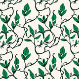 Botanical Leaf Motif Interlocking(Green)