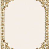 Medallion Tapestry Design with Ornate Floral Border(Gold)