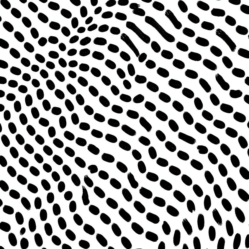 Abstract Animal Inspired Spotted Motif with Monochrome Flair (Black) - ODIKA