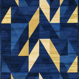 Geometric Sunroom Rug(Blue)