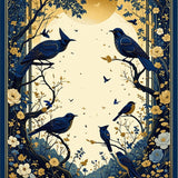 Balcony Featuring Abstract Animal Inspired Design(Blue)